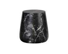Sunpan 106403 - Aries End Table - Marble Look - Black
